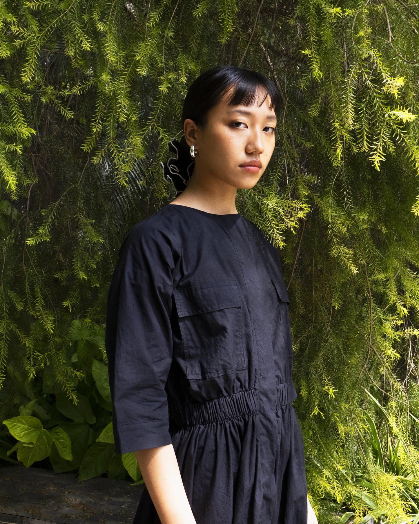 Fernvale Elasticated dress - Black