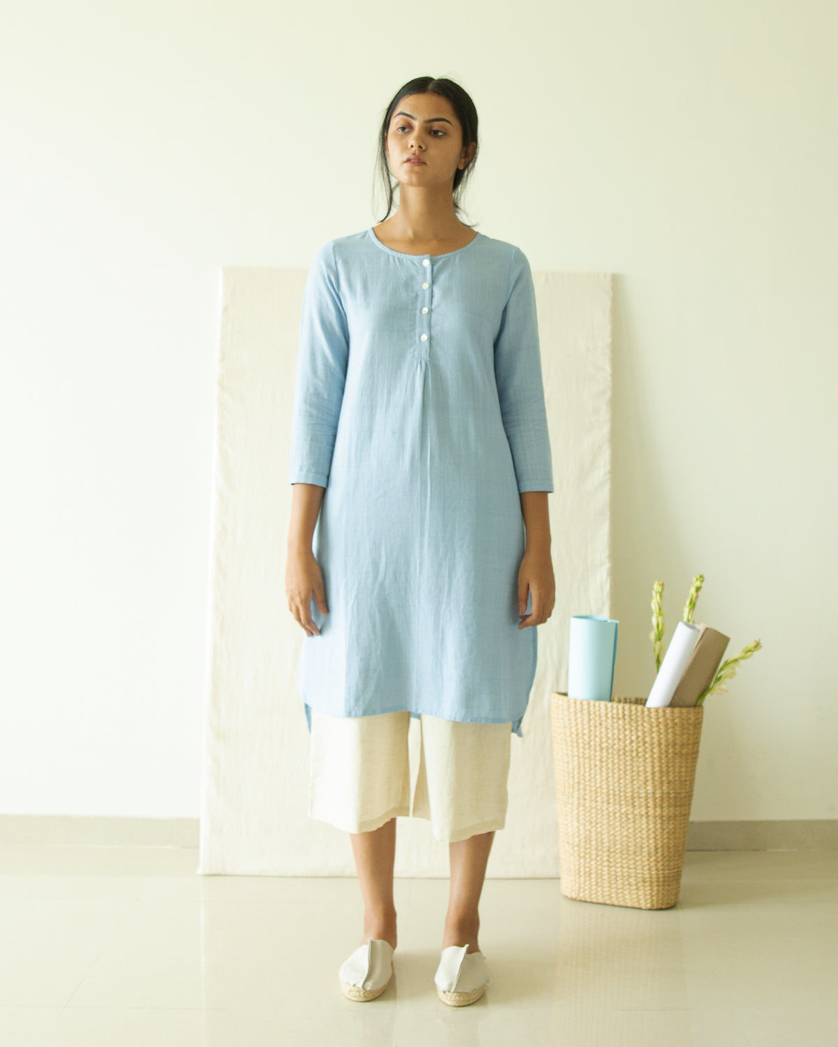 Ivory Cotton Culottes