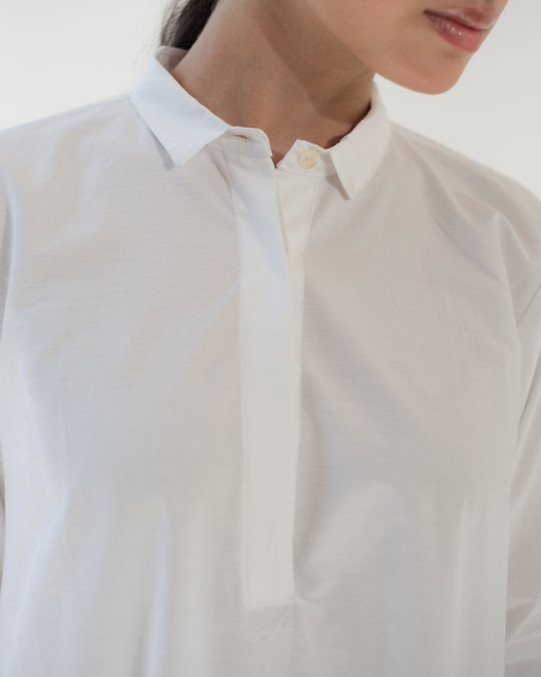 Load image into Gallery viewer, White Tunic And Blue Stripe Pant Set