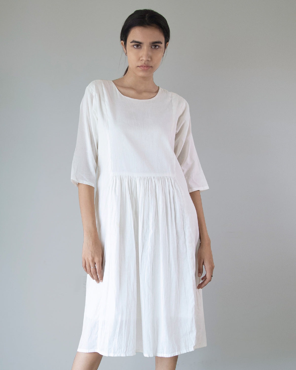 White Side Panel Dress