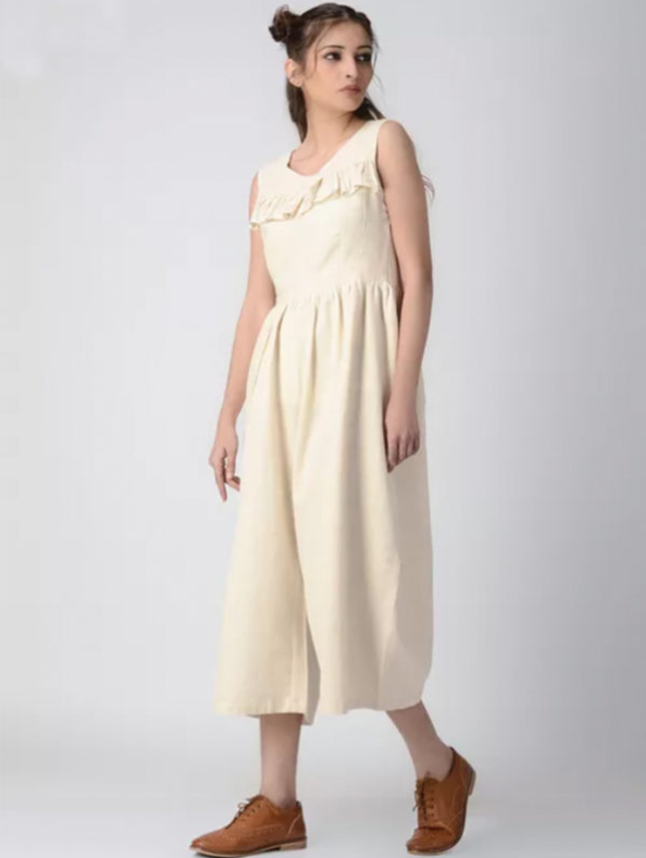 Load image into Gallery viewer, Ivory High Waist Jumpsuit
