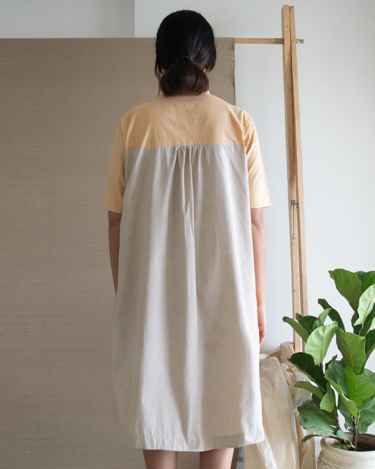 Load image into Gallery viewer, Colour Block Shirt Dress