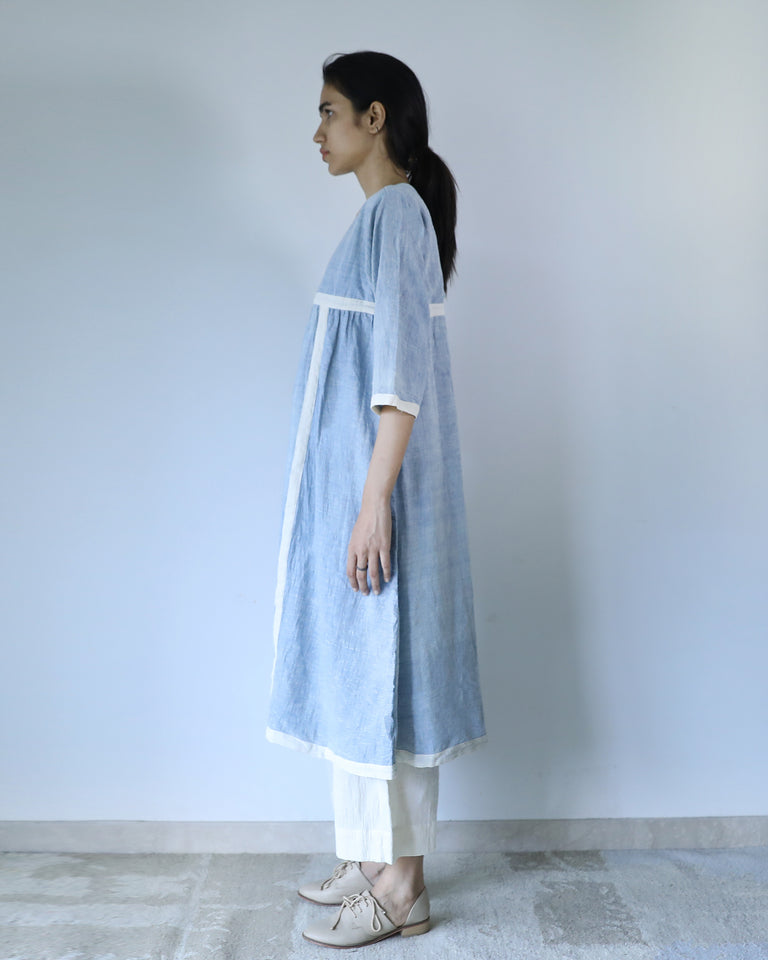 Load image into Gallery viewer, Powder Blue Selvedge Dress