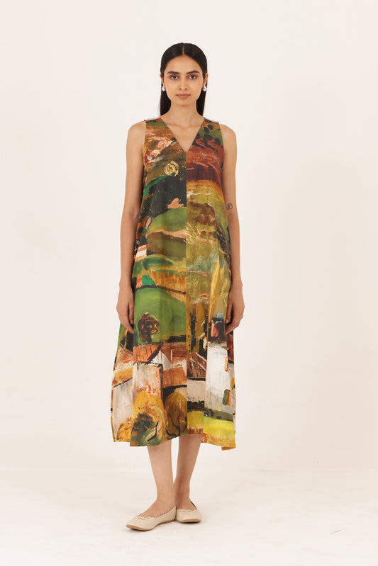 Bella V neck dress