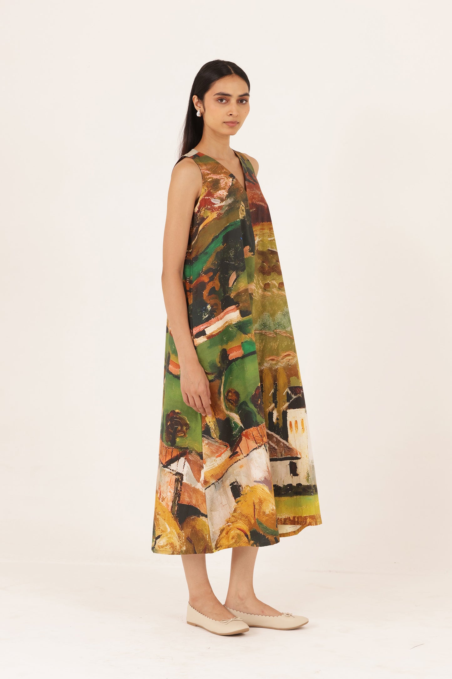 Bella V neck dress