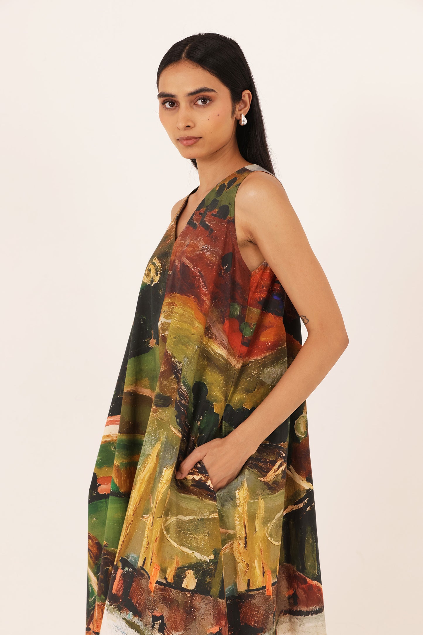 Bella V neck dress