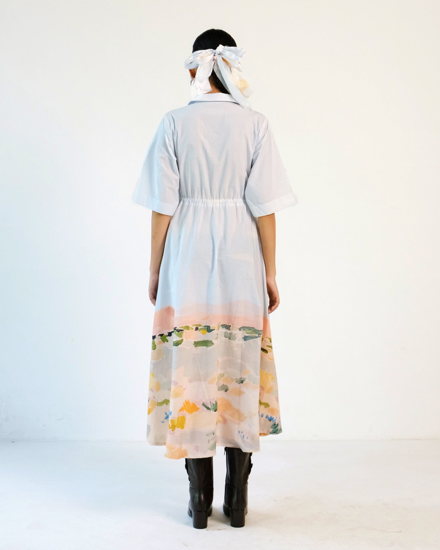 Tromso Lapel Printed Dress