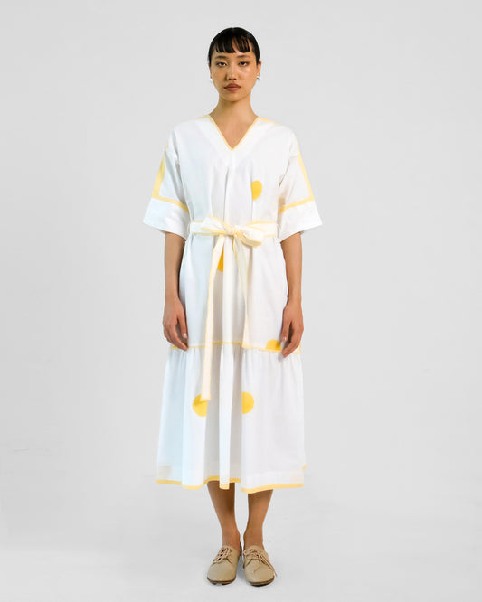 Iris Belt Applique Dress