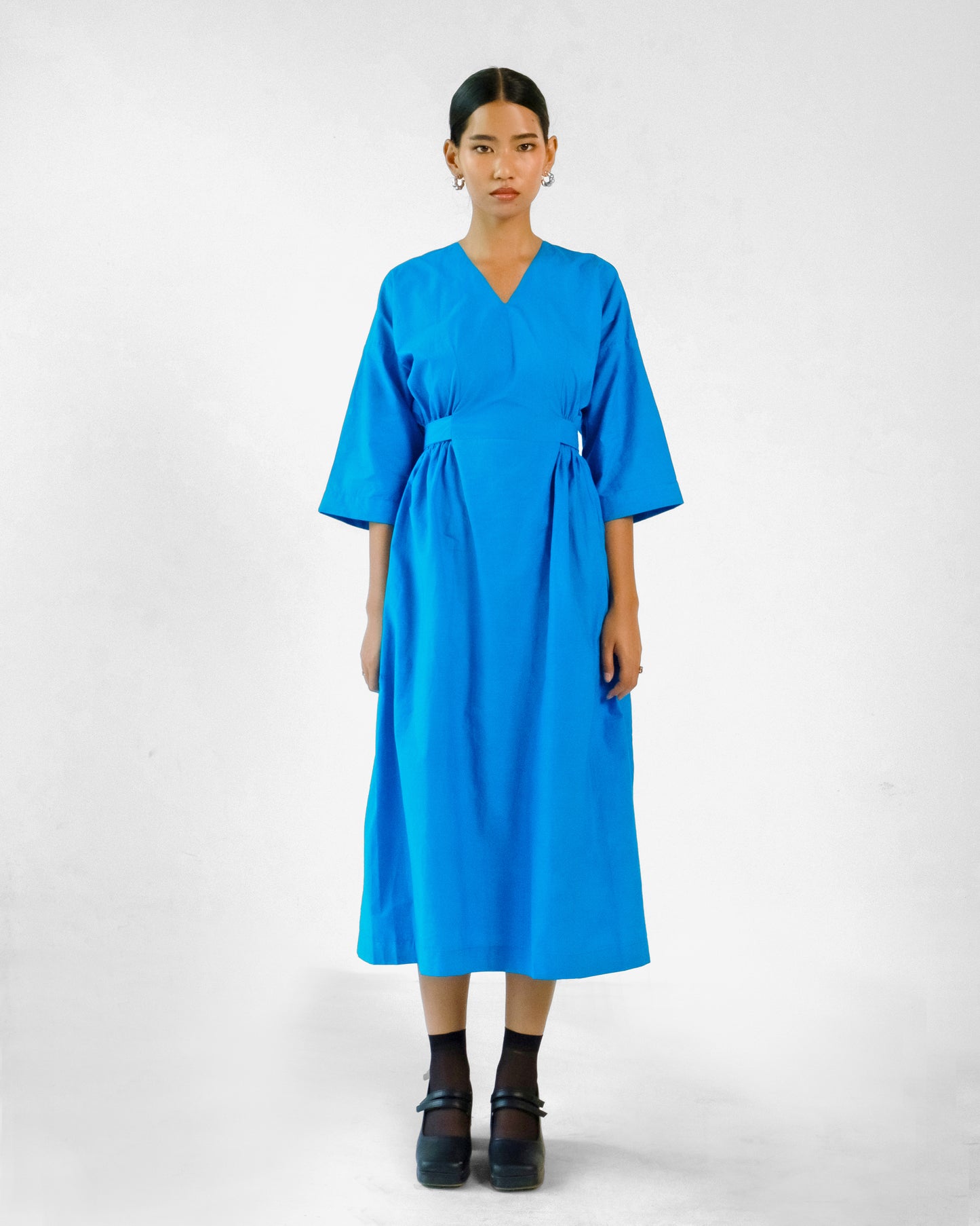 Madera Belt Dress - Electric Blue