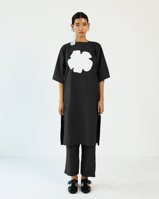 Calla Applique Black Coord set