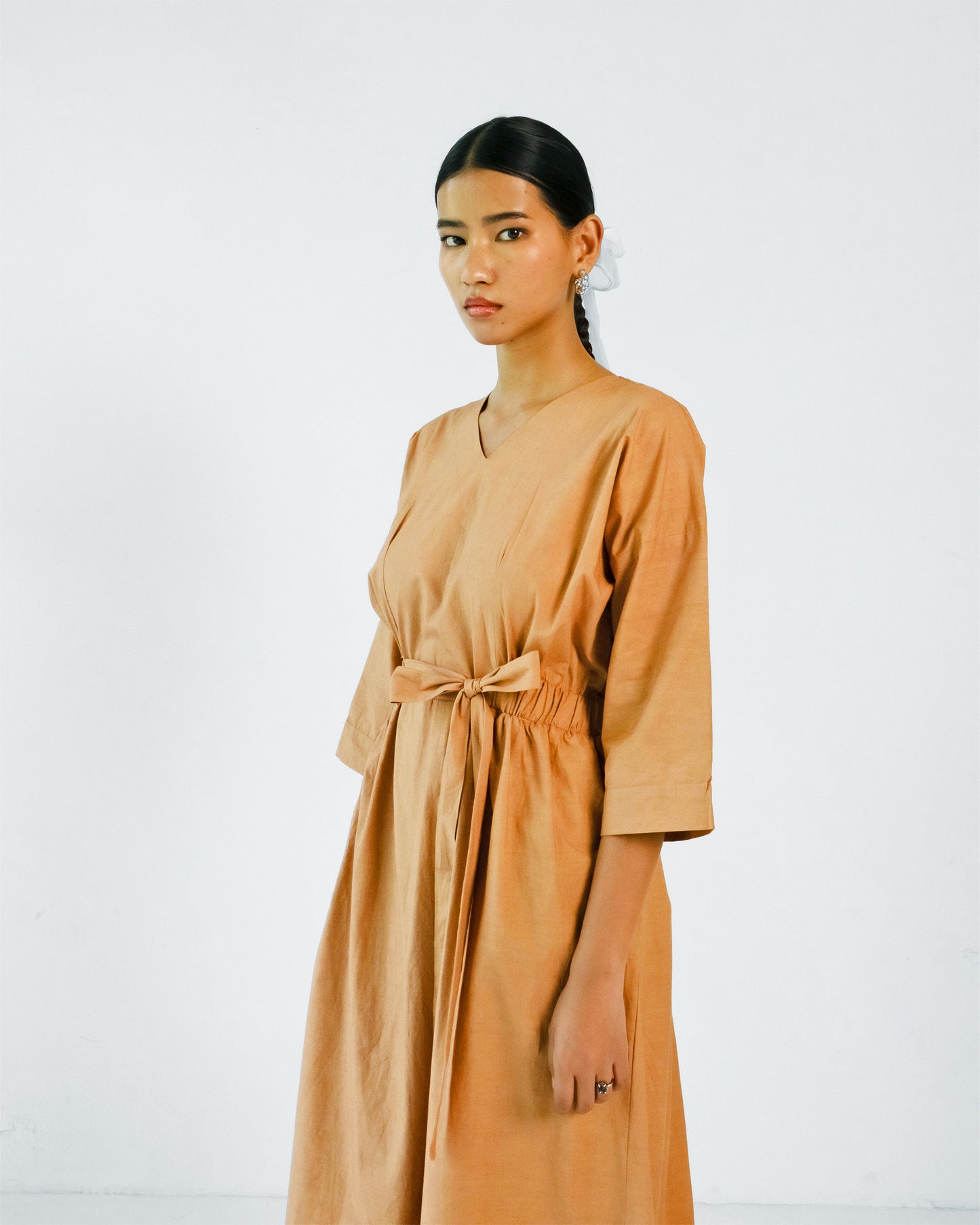 Madera Belt Dress - Mocha brown