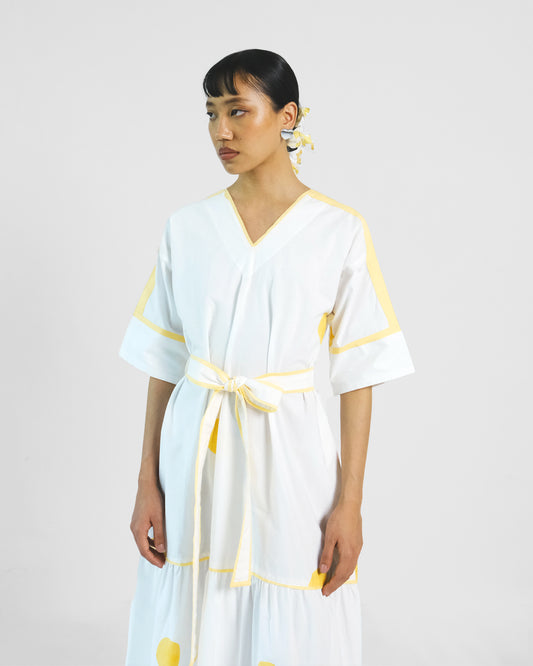 Iris Belt Applique Dress