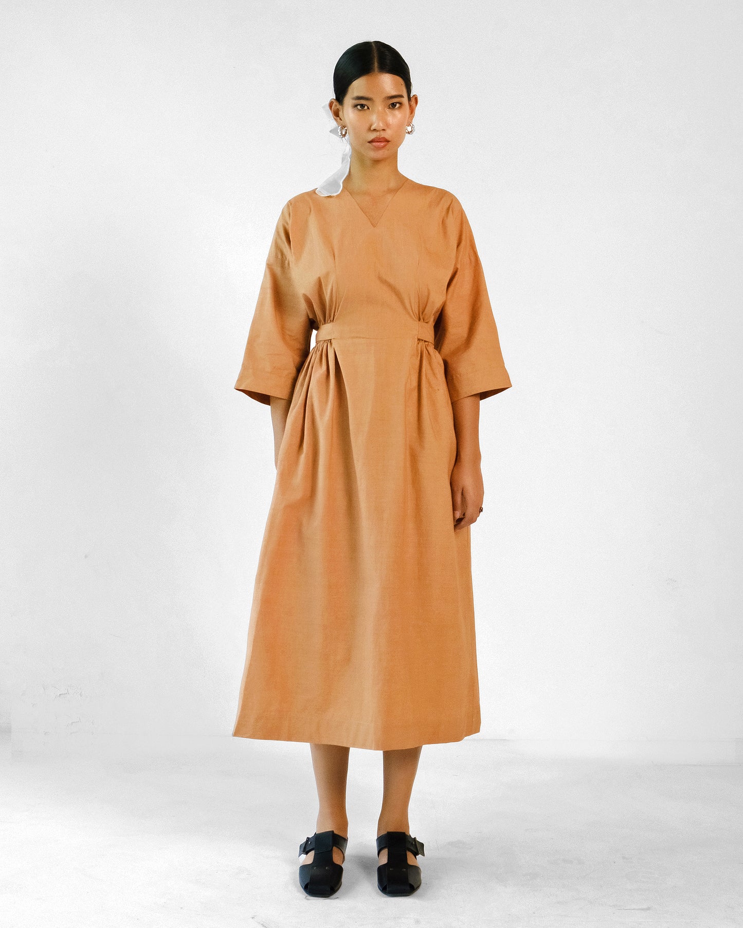 Madera Belt Dress - Mocha brown