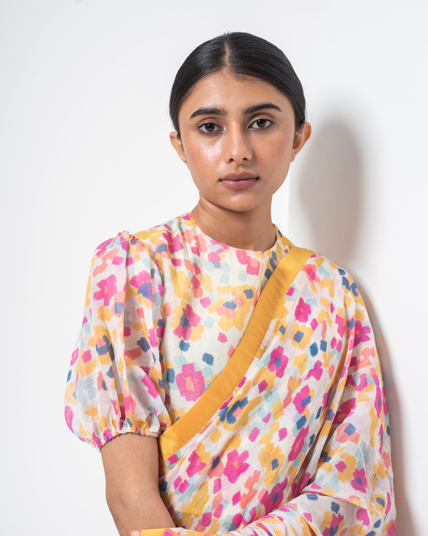 Begonia Multicoloured Chanderi Silk Saree