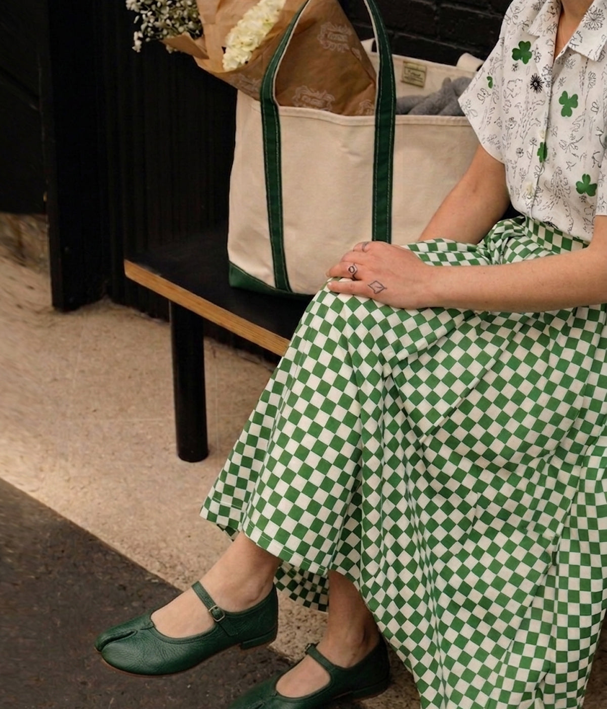 Petunia Checkered Skirt & Floral Top
