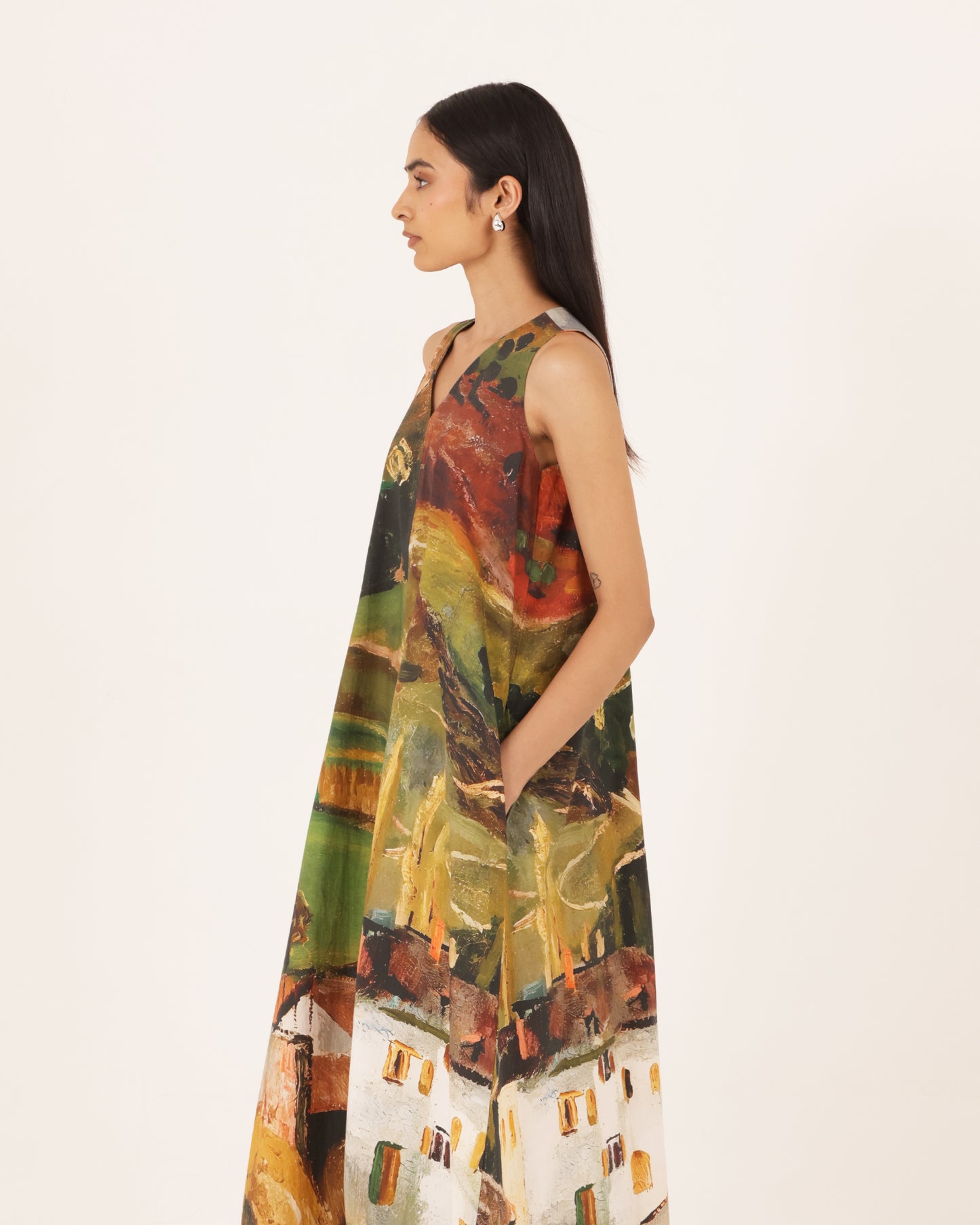 Bella V neck dress