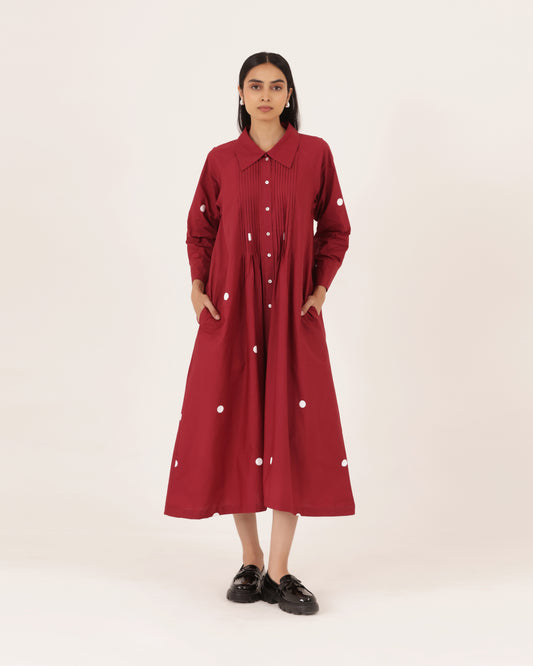 Juniper Pintuck Polka Dress