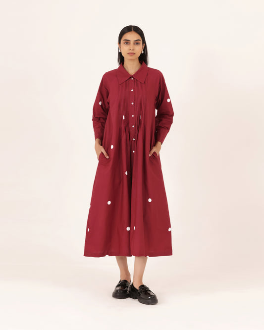 Juniper Pintuck Polka Dress