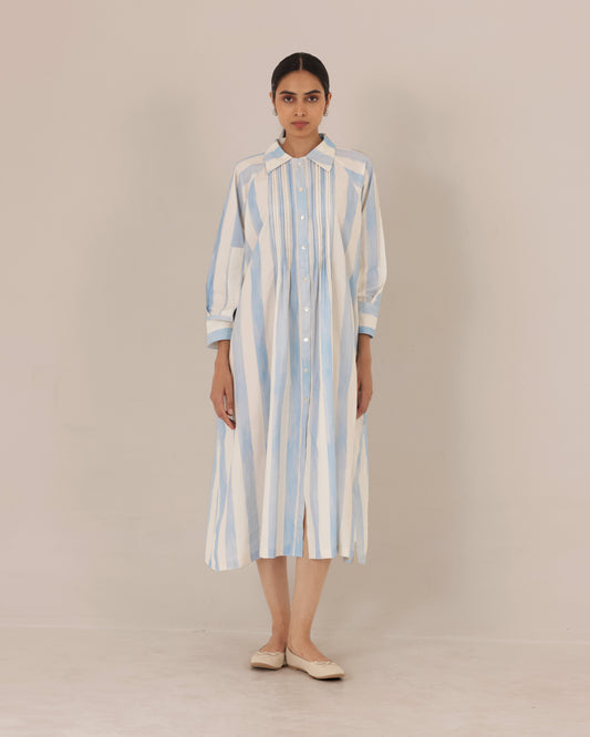 Vale Pintuck Stripe Dress