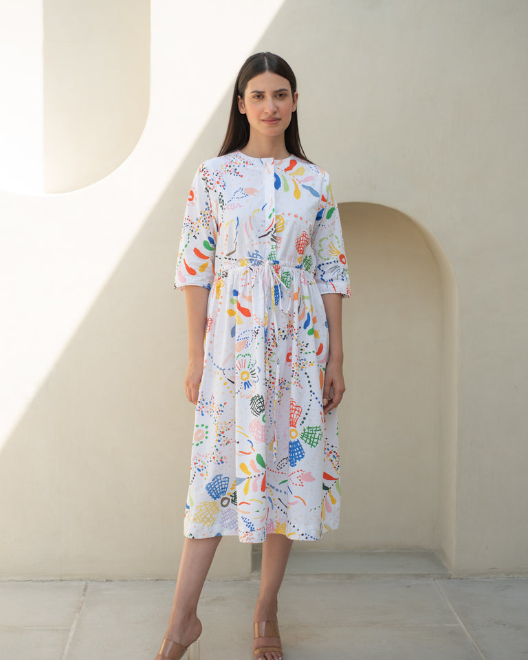 Load image into Gallery viewer, Filora Drawstring Dress