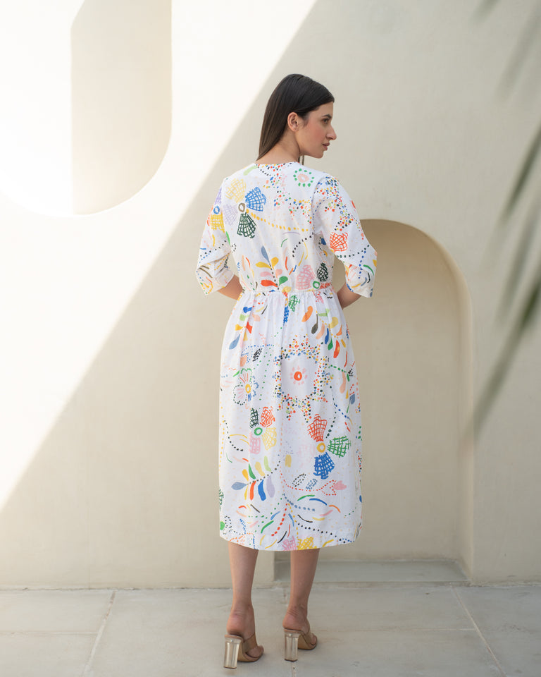 Load image into Gallery viewer, Filora Drawstring Dress