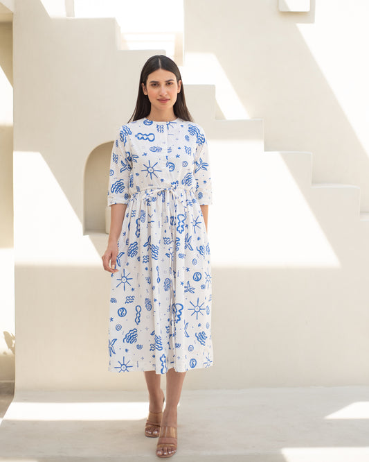 Aida Drawstring Dress