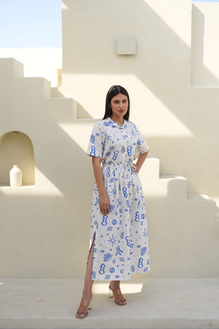 June Cuban Collar & Skirt Co-ord Set