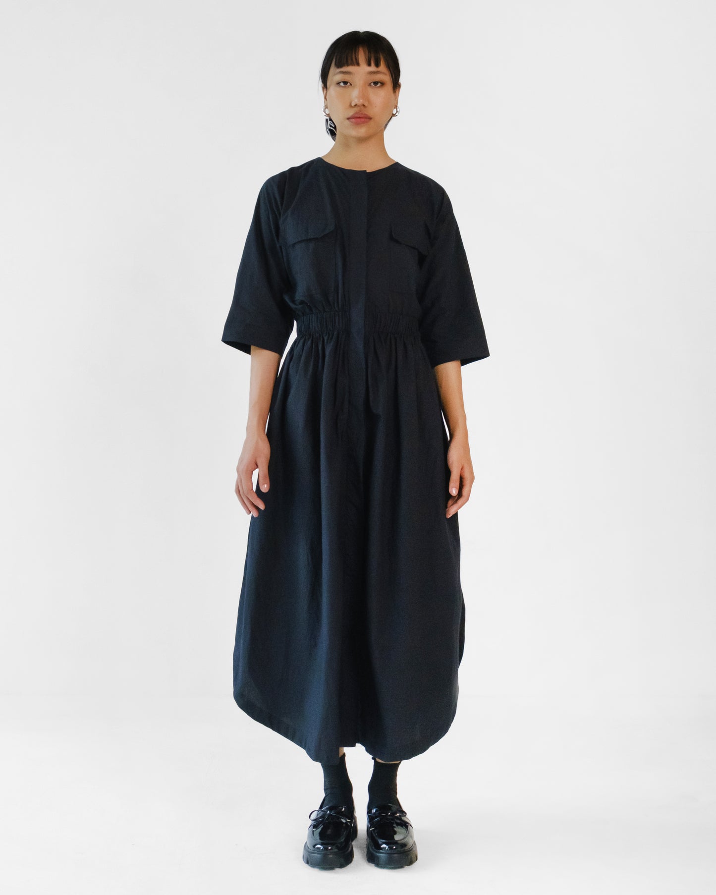 Fernvale Elasticated dress - Black