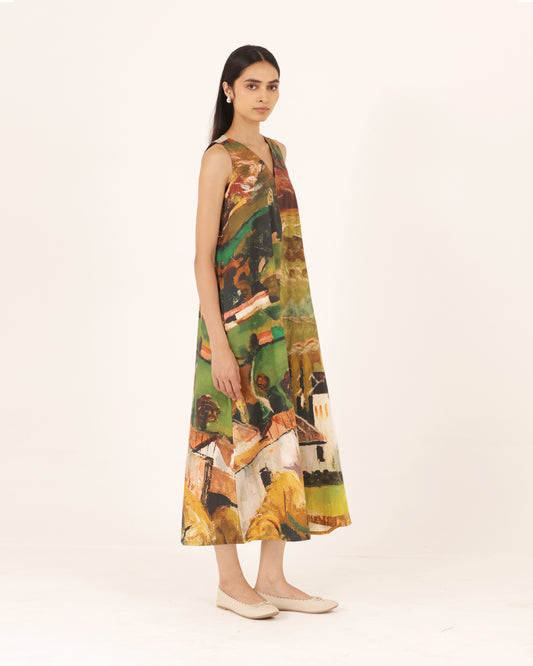 Bella V neck dress