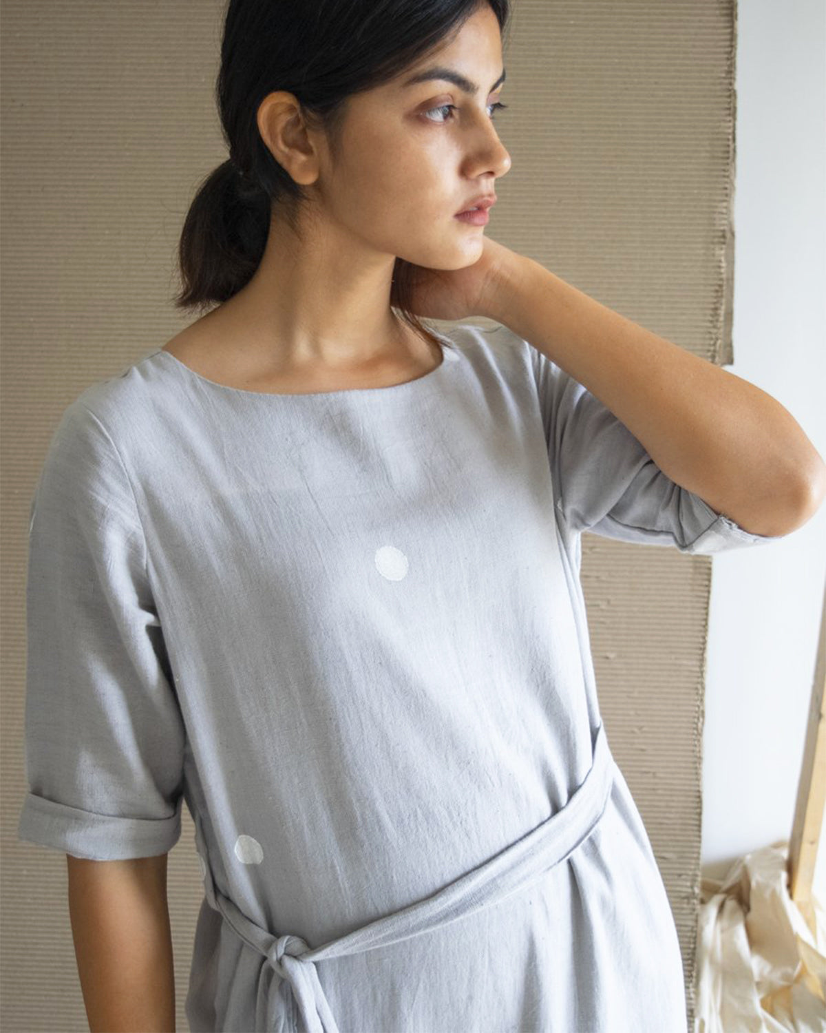 Cocoon Dress in Grey