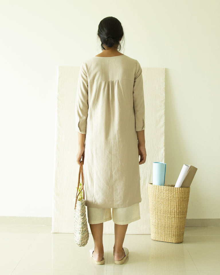 Load image into Gallery viewer, Beige Jute Linen Tunic