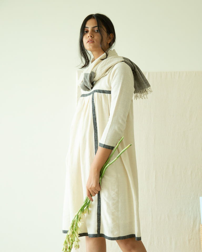 Load image into Gallery viewer, Ivory Organic Cotton Selvedge Dress