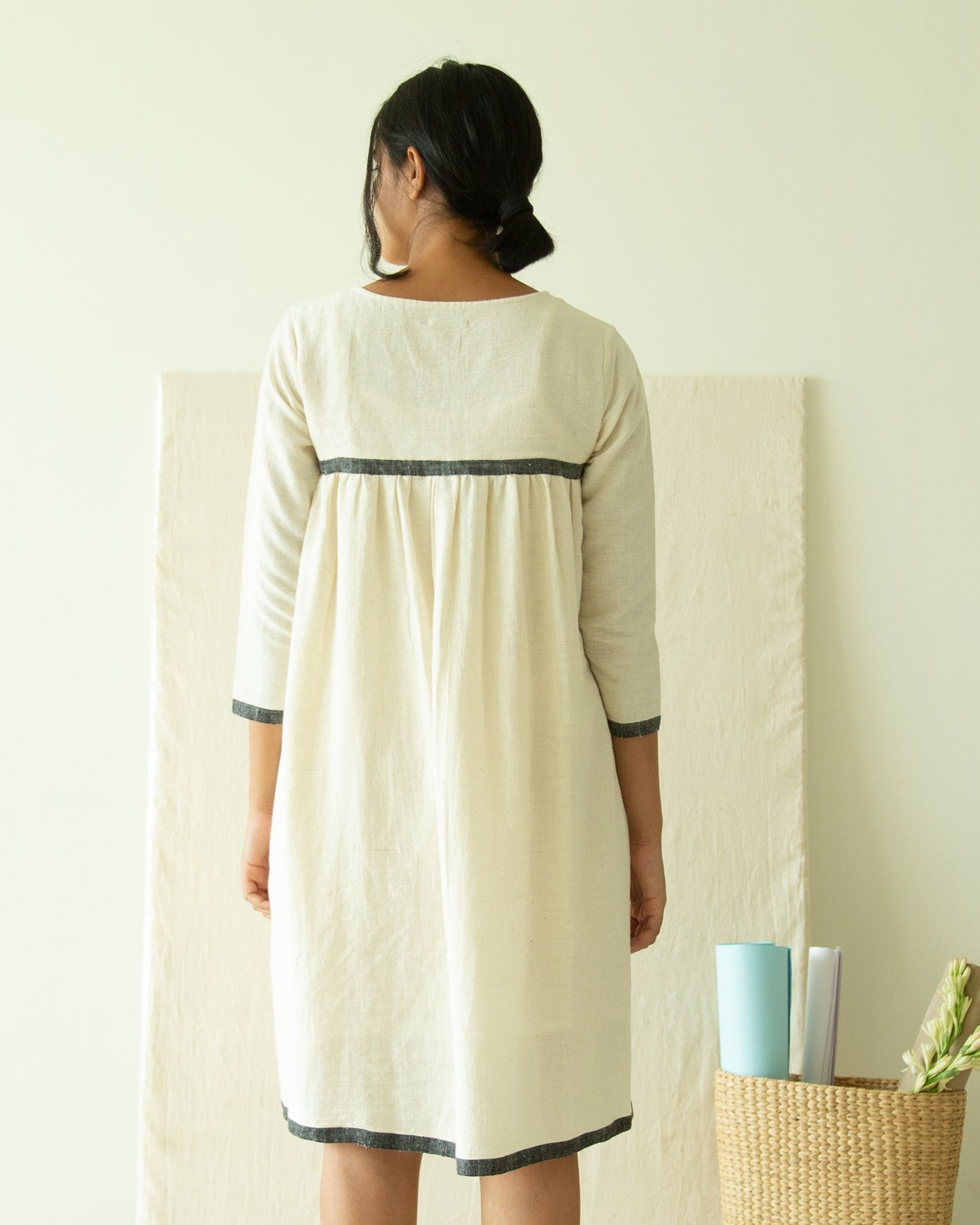 Ivory Organic Cotton Selvedge Dress
