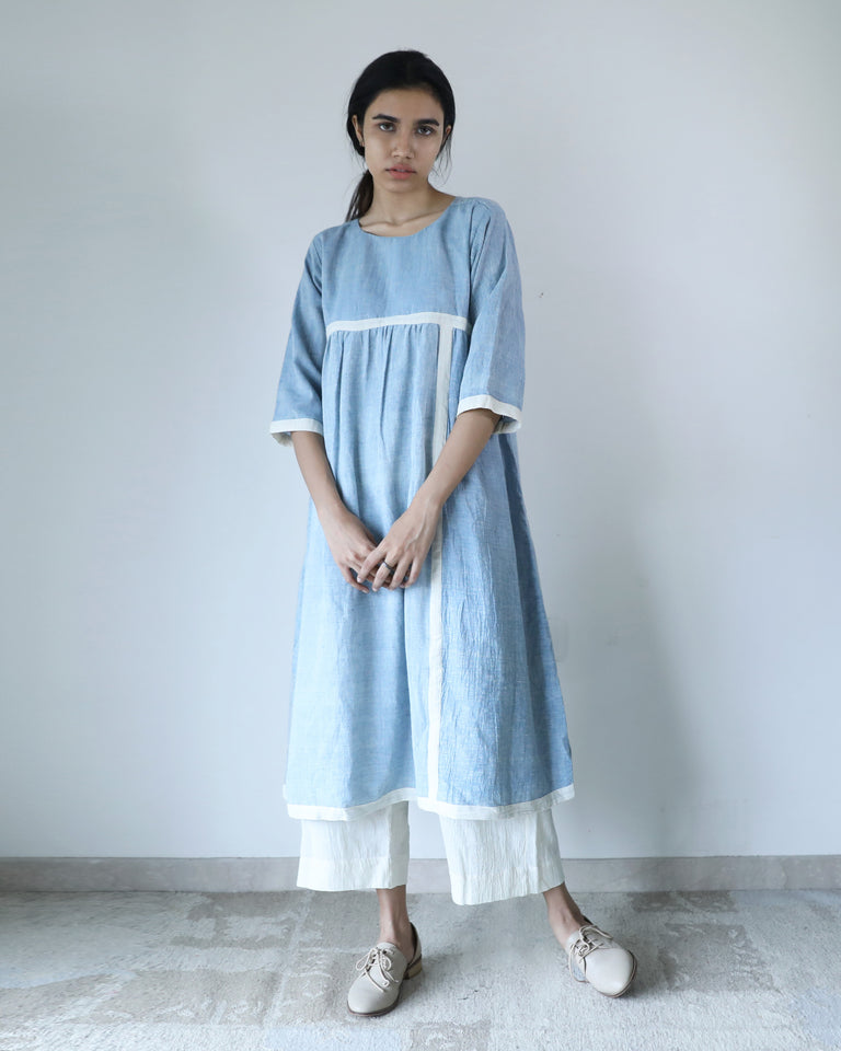 Load image into Gallery viewer, Powder Blue Selvedge Dress