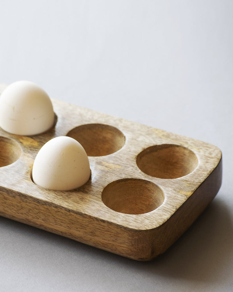 Egg tray - Solid Mango Wood