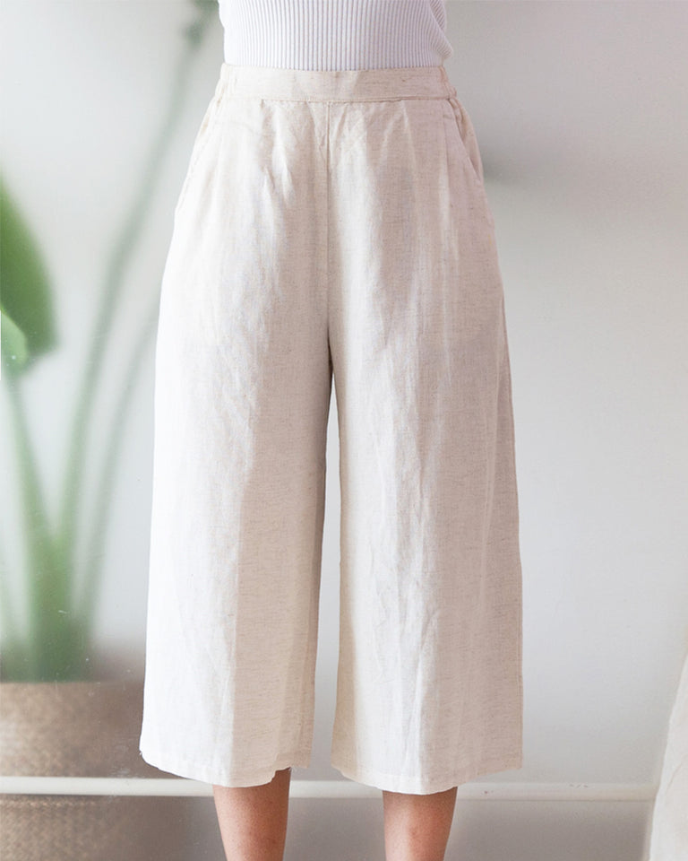 Load image into Gallery viewer, Ivory Cotton Culottes