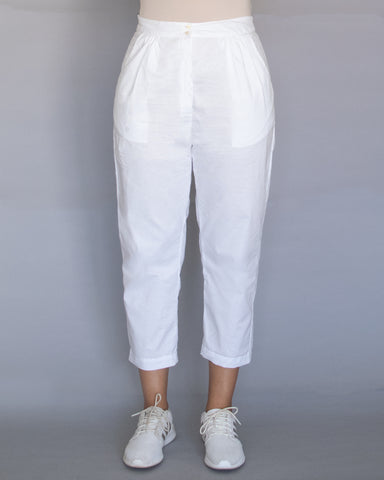 Off white Cotton Pants | Sindhura Clothing