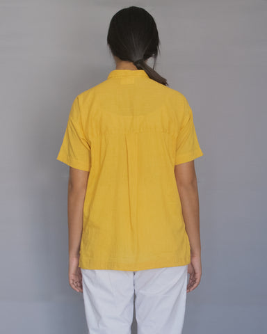 Yellow Drop Shoulder Top